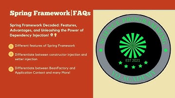 #1: Top 15 Spring Boot | Spring Framework Interview Questions and answers