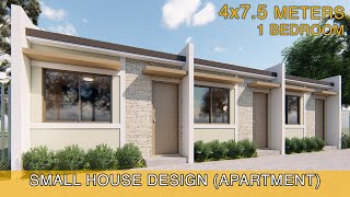 Small House Design Idea  Apartment (4x7.5 meters) 30sqm with One Bedroom