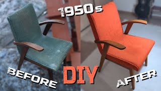 Mid-century armchair repair DIY