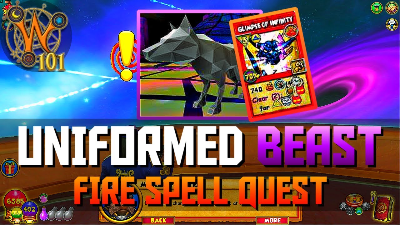 Wizard101 - Glimpse of Infinity Spell Quest Walkthrough - YouTube