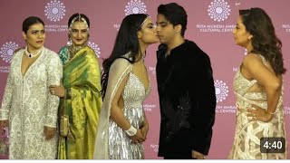 Kajol Daughter Nysa With SRK FamilyAryan, Gori Khan At Nita Ambani LanchBy The Great Indian Music