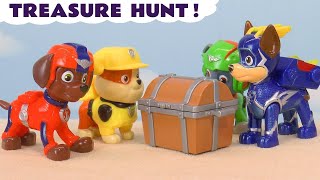 The Pups Badges Each Contain The Next Clue in this Treasure Hunt