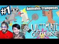 Animales Tramposos con mi Papá | Ultimate Chicken Horse Capitulo 1 | Juegos Karim Juega