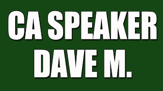 CA Speaker Dave M. "Rocker in Recovery"