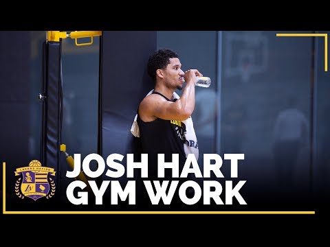 Josh Hart Working On His Dribbling In Lakers Gym