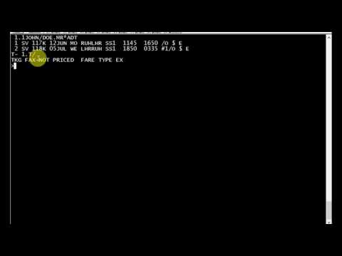 Worldspan Basic PNR Creation NEW