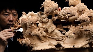 SAMURAI vs DEMON / Woodcarving of floats for Japan’s Shinto festivals #2