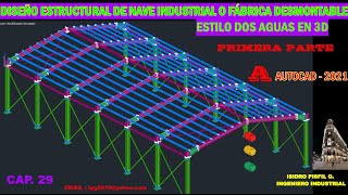 STRUCTURAL DESIGN OF A DEMOUNTABLE INDUSTRIAL BUILDING OR FACTORY IN A GABLE ROOF STYLE IN 3D - A... STRUCTURAL DESIGN OF A DEMOUNTABLE INDUSTRIAL BUILDING OR FACTORY IN A GABLE ROOF STYLE IN 3D - A...