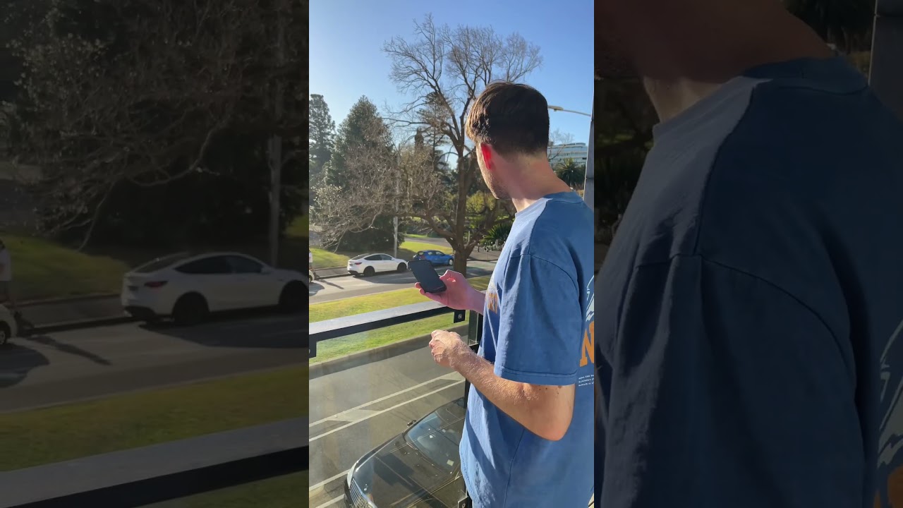 Tesla Summon from balcony