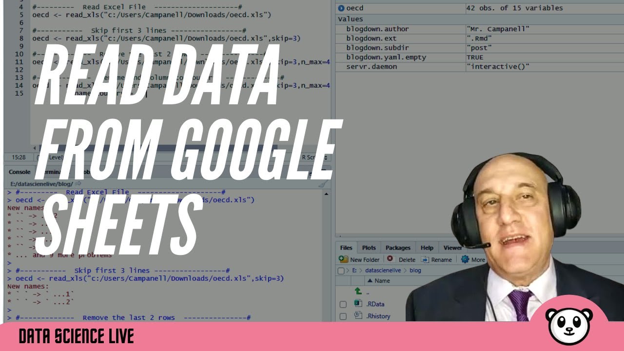 Data Science Live -  Read Data from Google Sheets in R