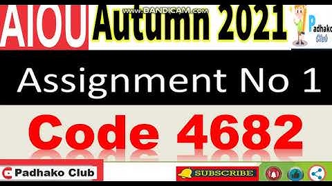 ⏩ AIOU Code 4682 Solved Assignment No.1 Autumn 2021 || Level: MSc sociology
