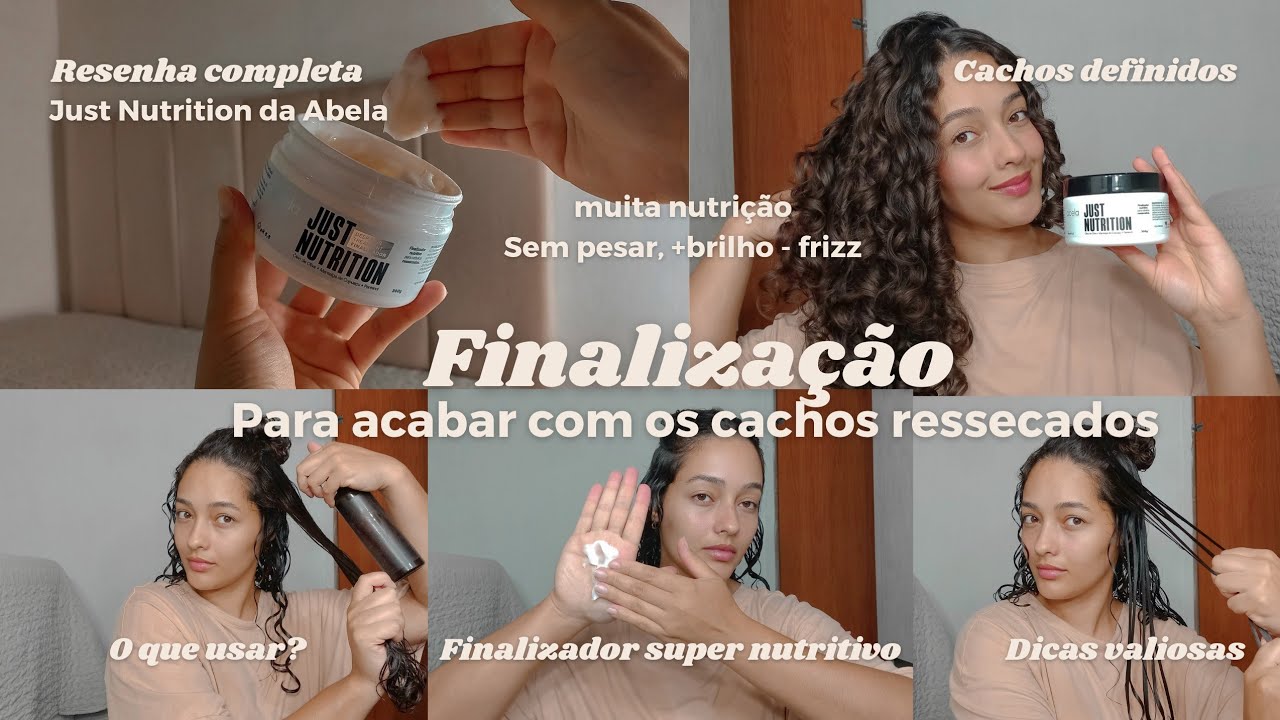 como finalizar um cabelo cacheado ressecado?| Just Nutrition da Abela, muita definição , resenha