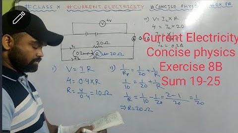 Numericals of Current Electricity class 10 Icse || Concise physics || Selina | Physics | Exercise 8B