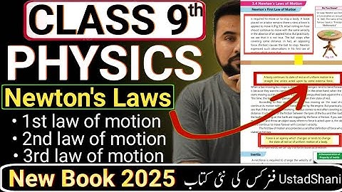 Newton Laws of Motion | Class 9 Physics New Book | 1st law, 2nd law, 3rd law | chapter3 Dynamics