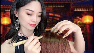 [ASMR] Chinese Acupoint Scalp Massage and Herbal Treatment