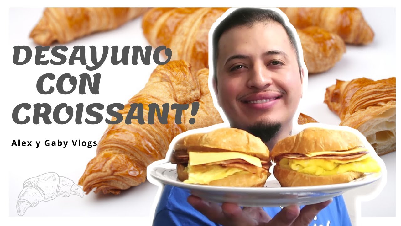 DESAYUNO DE CROISSANT CON HUEVO Y JAMON! #CROISSANT#DESAYUNO