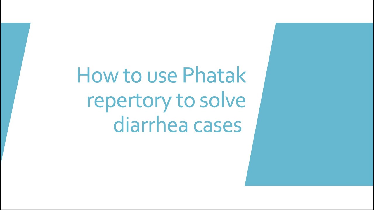How to treat diarrhea using phatak repertory YouTube