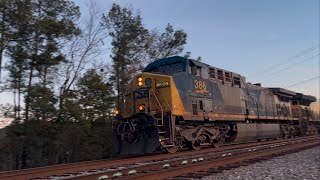 CSX 386 YN2 with Loud Hybird K5H Horn Leads CSX I138-29 Intermodal Double Stack Train NB Florence SC