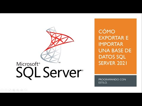 Video: Cómo Transferir Bases De Datos SQL A 1C