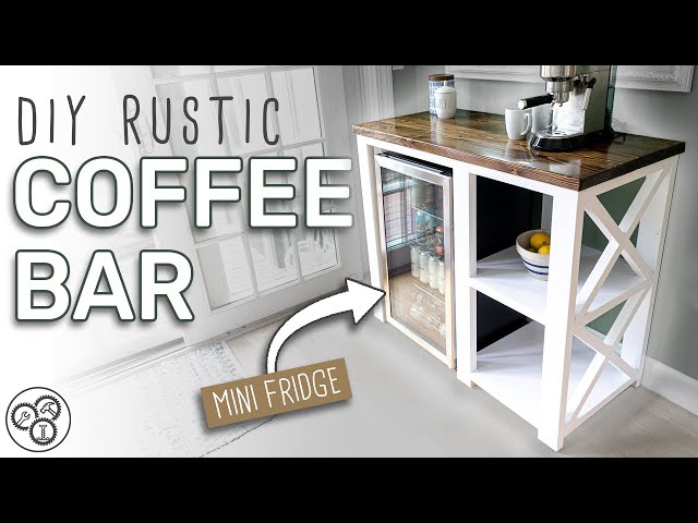 DIY Coffee Bar / Mini Fridge Table - Beginner Woodworking 