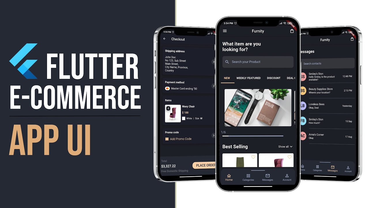 E-commerce Flutter UI - Speed Code - YouTube