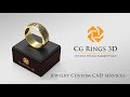 Video: 3D Wedding Ring With Enamel - Free 3D Model