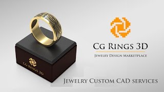 3D Wedding Ring With Enamel - Free 3D Model video