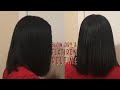 Blow Dry Flatiron & Trim Routine on Relaxed Hair