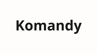 How To Pronounce Komandy Команды Teams In Russian