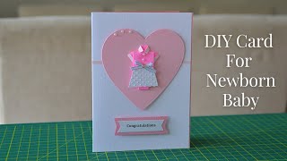 DIY Card for Newborn Baby Girl | 10 minutes DIY Card for Baby Shower | Step by Step Tutorial
