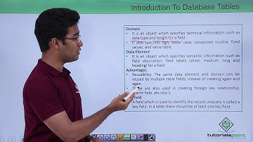 SAP  ABAP - Introduction To Database Tables in DDIC