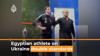 Egyptian athlete calls out double standards on Ukraine coverage I AJ shorts