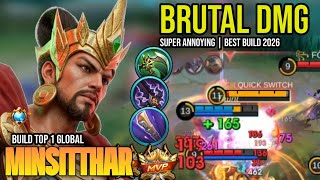 MINSITTHAR BEST BUILD 2026 | BUILD TOP 1 GLOBAL MINSITTHAR GAMEPLAY | MOBILE LEGENDS✓