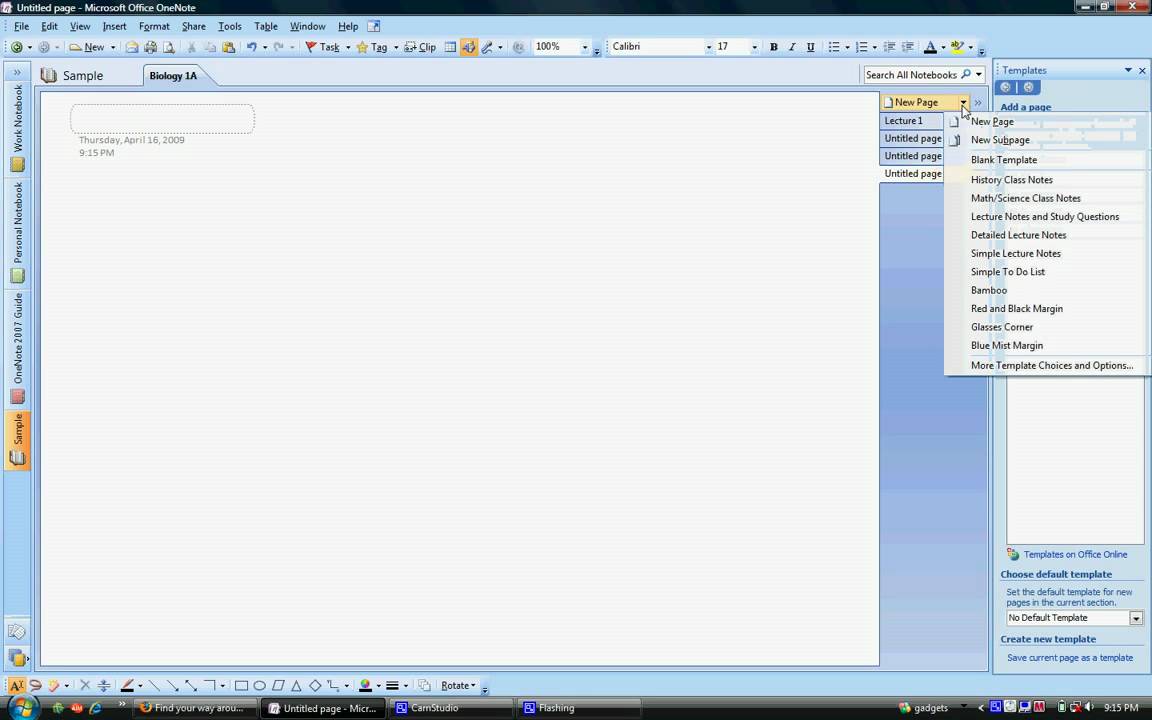 Microsoft OneNote 2007 - Basic Overview Tutorial - YouTube