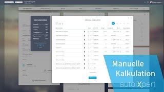 Manuelle Kalkulation - Autoixpert Kfz Gutachten Software