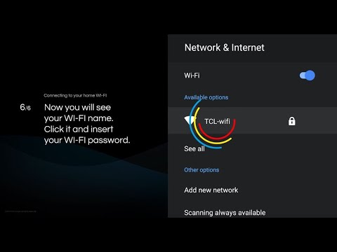 how to connect wifi to tcl android tv?