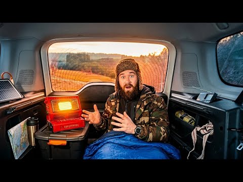 FİAT DOBLOYLA BUZ GİBİ HAVADA ARABA KAMPI