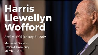 Harris Wofford Memorial Service - March 2, 2019