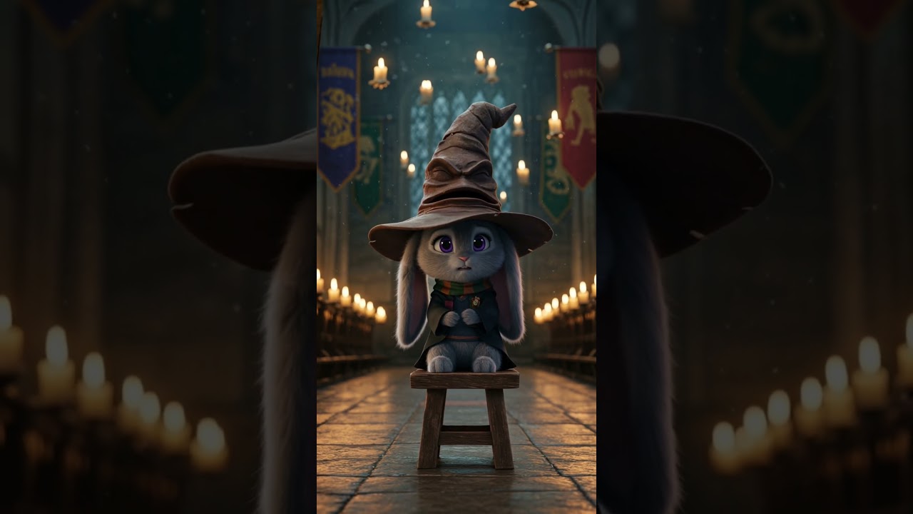 Baby Bunny with the Sorting Hat