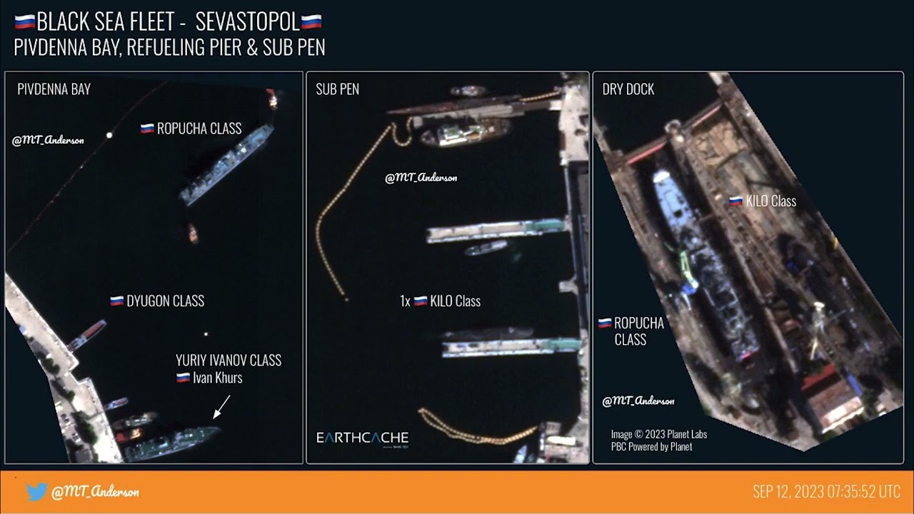 Sevastopol Harbor Dry Docks Hit by Ukrainian Strike.  Kilo and Ropucha Ships There at the Time