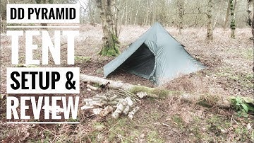 DD super light pyramid tent setup and honest review #ddhammocks #wildcamping #pyramidtent