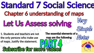 Standard 7 Social Science Chapter 6 Understanding of Maps part 4  Essential elements of maps