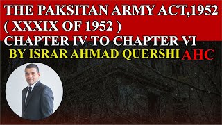 THE PAKISTAN ARMY ACT 1952 ( XXXIX OF 1952 ) | CHAPTER 4 | CHAPTER 5 | CHAPTER 6.