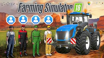 4 players Playing In Fs 18 ! Fs18 Sowing Seeds ? Farming Simulator 18 Timelapse #fs18