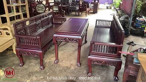 Báo Giá Công Khai | Bộ Bàn Ghế Trường Kỷ Huế Song Tiện Gỗ Gụ Mật | Đồ Gỗ Minh Hiệp