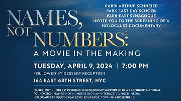 Names, Not Numbers: A Movie in the Making - Sponsored by a Prominent National Foundation