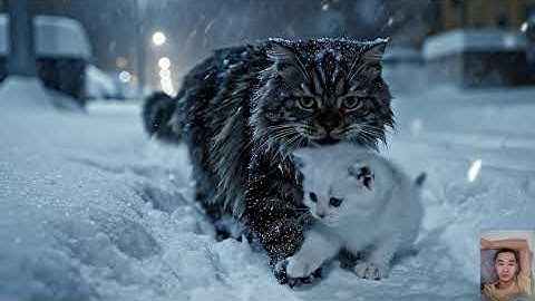 Mèo Mẹ Cảm Động | Hy Sinh Cứu Con Giữa Bão Tuyết Lạnh Giá