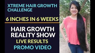 6 WEEKS EXTREME HAIR GROWTH CHALLENGE REALITY SHOW/Short & Thin to Long and Thick hair/ Live Results