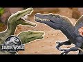 Dino battles spinosaurus vs baryonx  jurassic world  mattel action