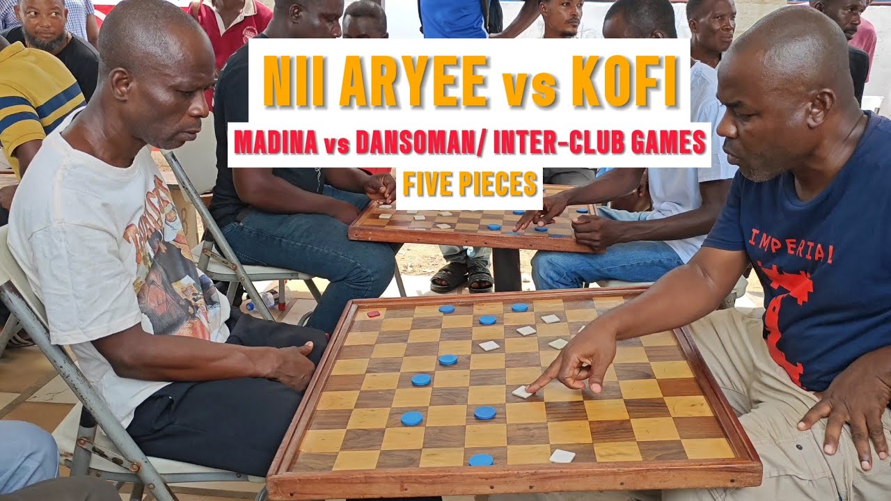 Nii Aryee(Dansoman) vs Kofi(Madina). Inter-Club Games. Five Pieces